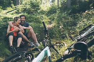 Radfahren bei Frauenau im Bayerischen Wald